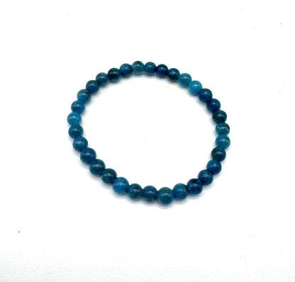Pulsera elástica de minerales APATITA AZUL