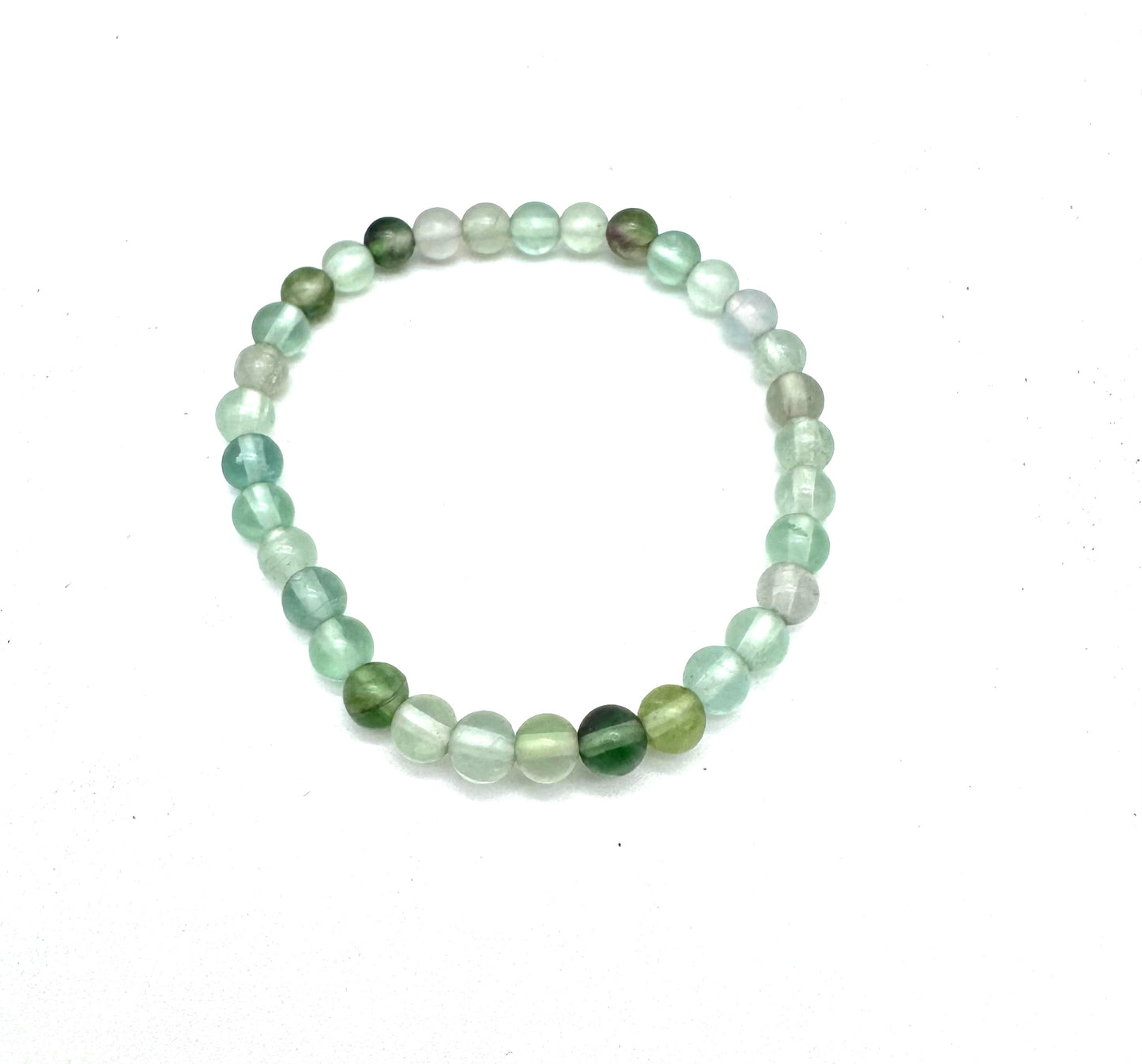 Pulsera elástica de minerales FLUORITA