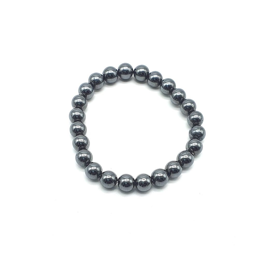 Pulsera elástica de minerales HEMATITES
