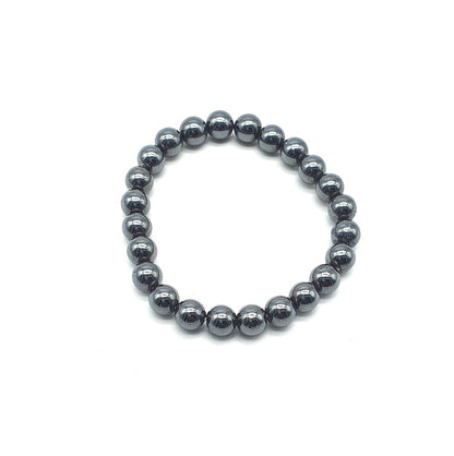 Pulsera elástica de minerales HEMATITES