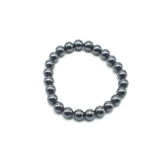 Pulsera elástica de minerales HEMATITES