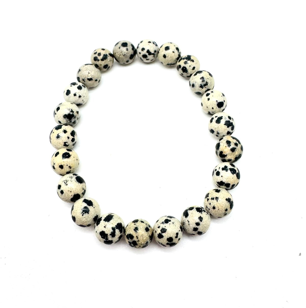 Pulsera elástica de minerales JASPE DÁLMATA
