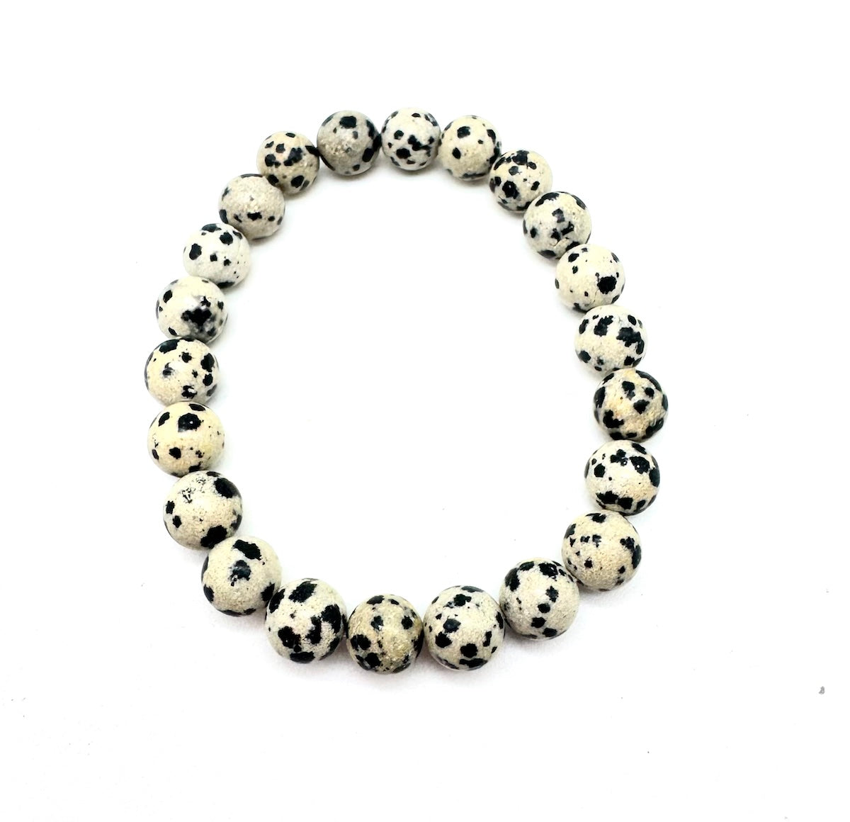 Pulsera elástica de minerales JASPE DÁLMATA