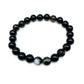 Pulsera elástica de minerales OBSIDIANA NEGRA