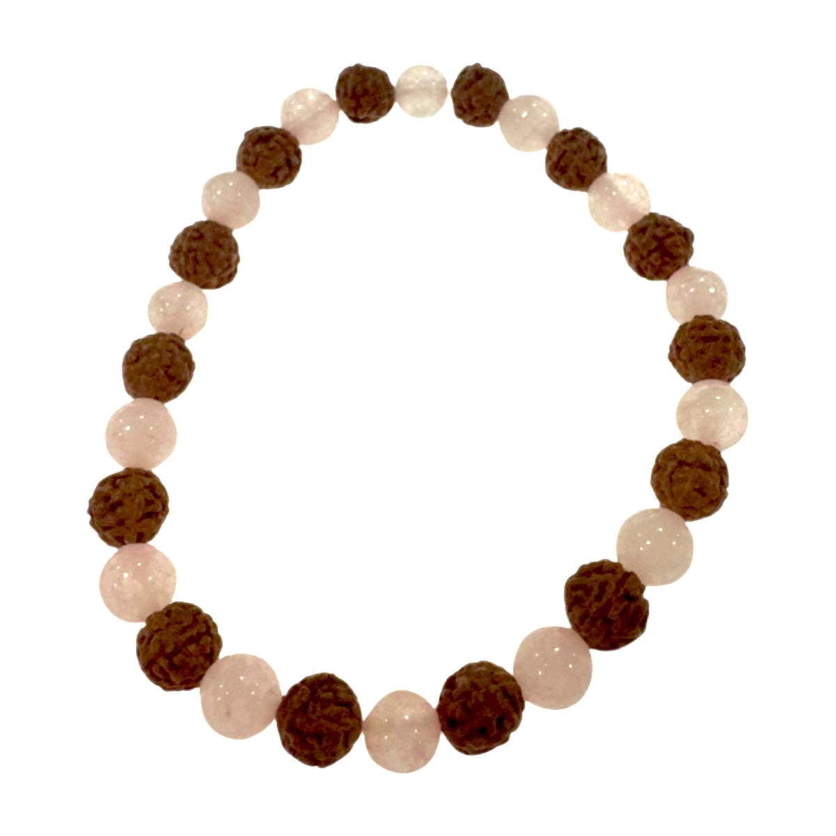 Pulsera elástica de RUDRAKSHA con MINERALES