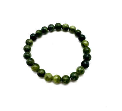 Pulsera elástica de minerales JADE VERDE