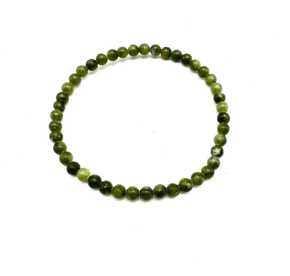 Pulsera elástica de minerales JADE VERDE