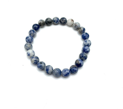 Pulsera elástica de minerales SODALITA