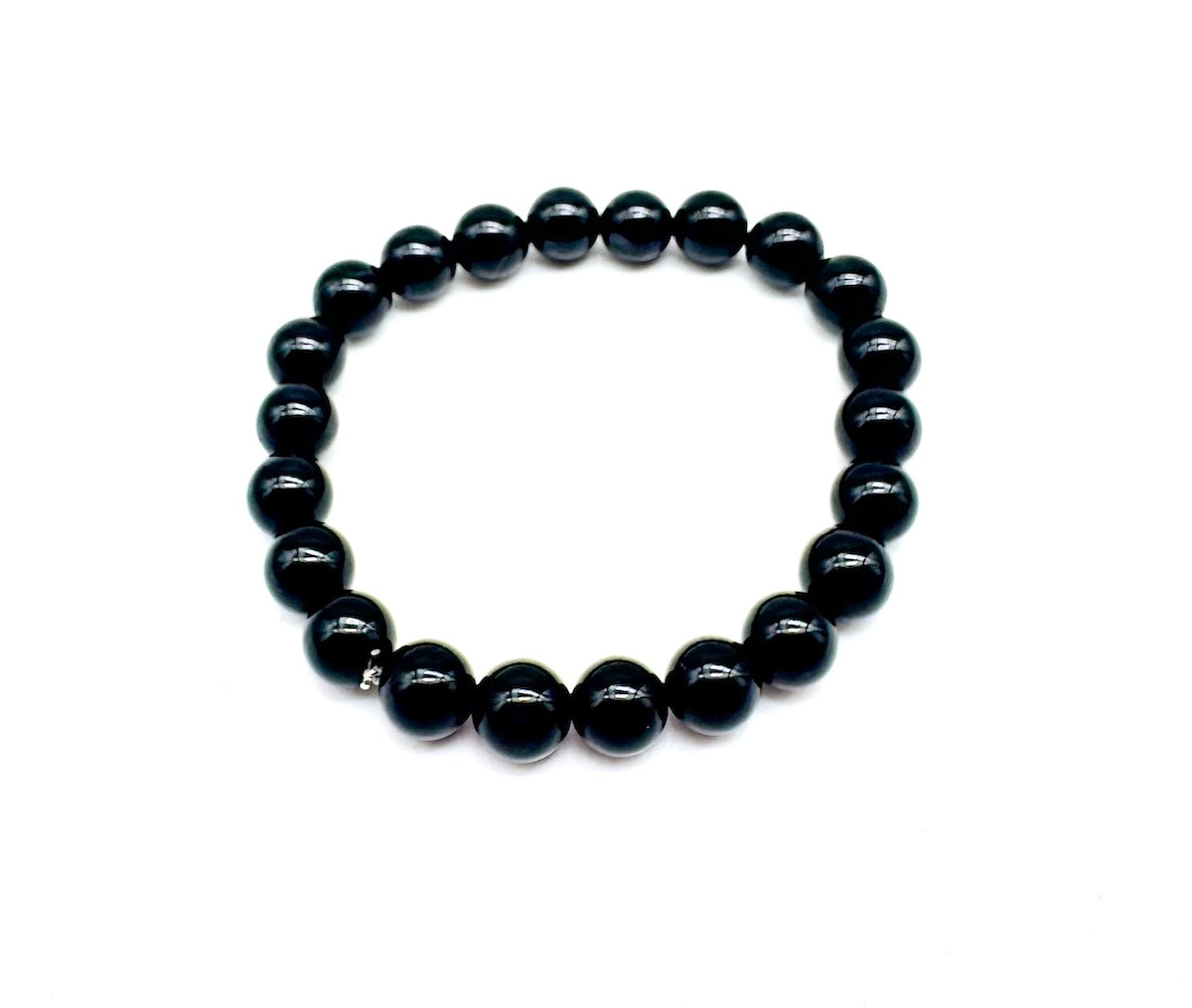 Pulsera elástica de minerales TURMALINA NEGRA