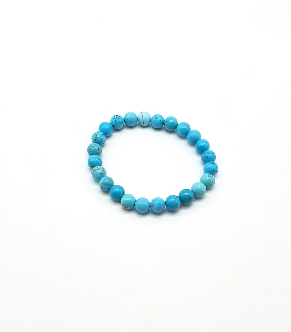Pulsera elástica de minerales TURQUESA