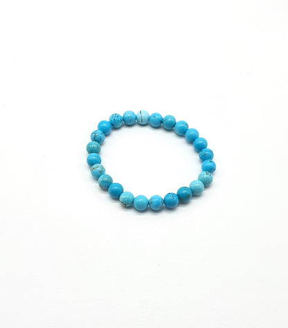 Pulsera elástica de minerales TURQUESA