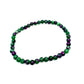 Pulsera elástica de minerales ZOISITA con RUBI
