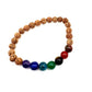 Pulsera elástica de RUDRAKSHA con minerales 7 CHAKRAS