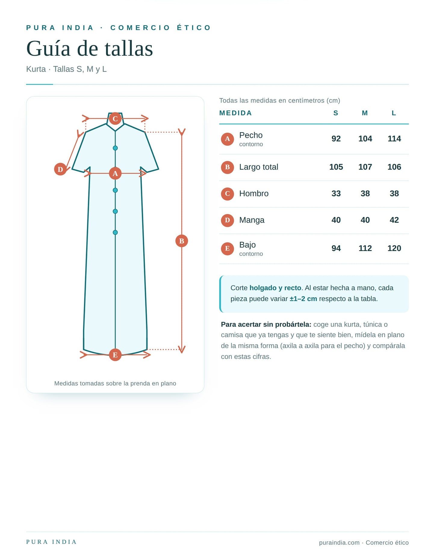 Kurti Aguamarina con Escote Bordado