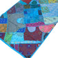 Tapiz étnico de patchwork color azul