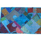 Tapiz étnico de patchwork color azul