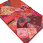 Tapiz étnico patchwork color rojo