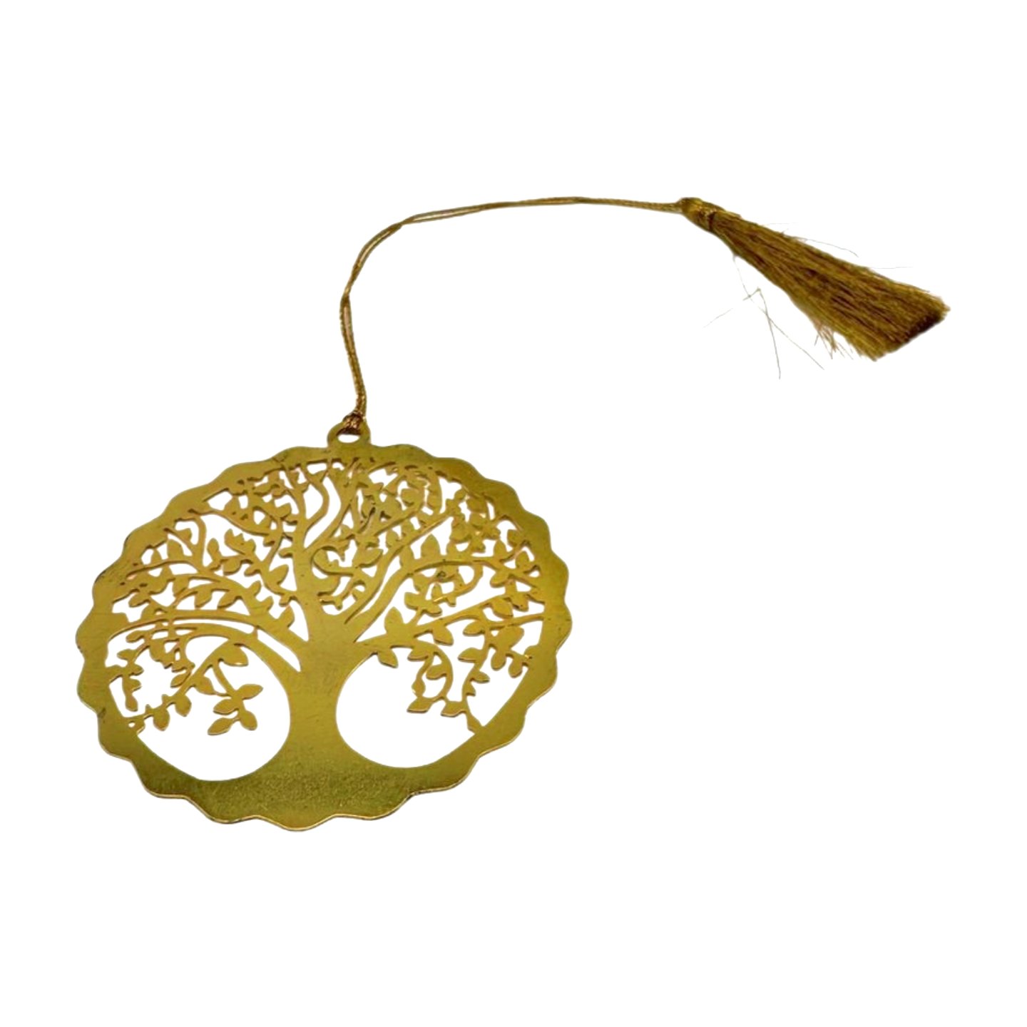 Punto de libro dorado en forma de Árbol de la Vida