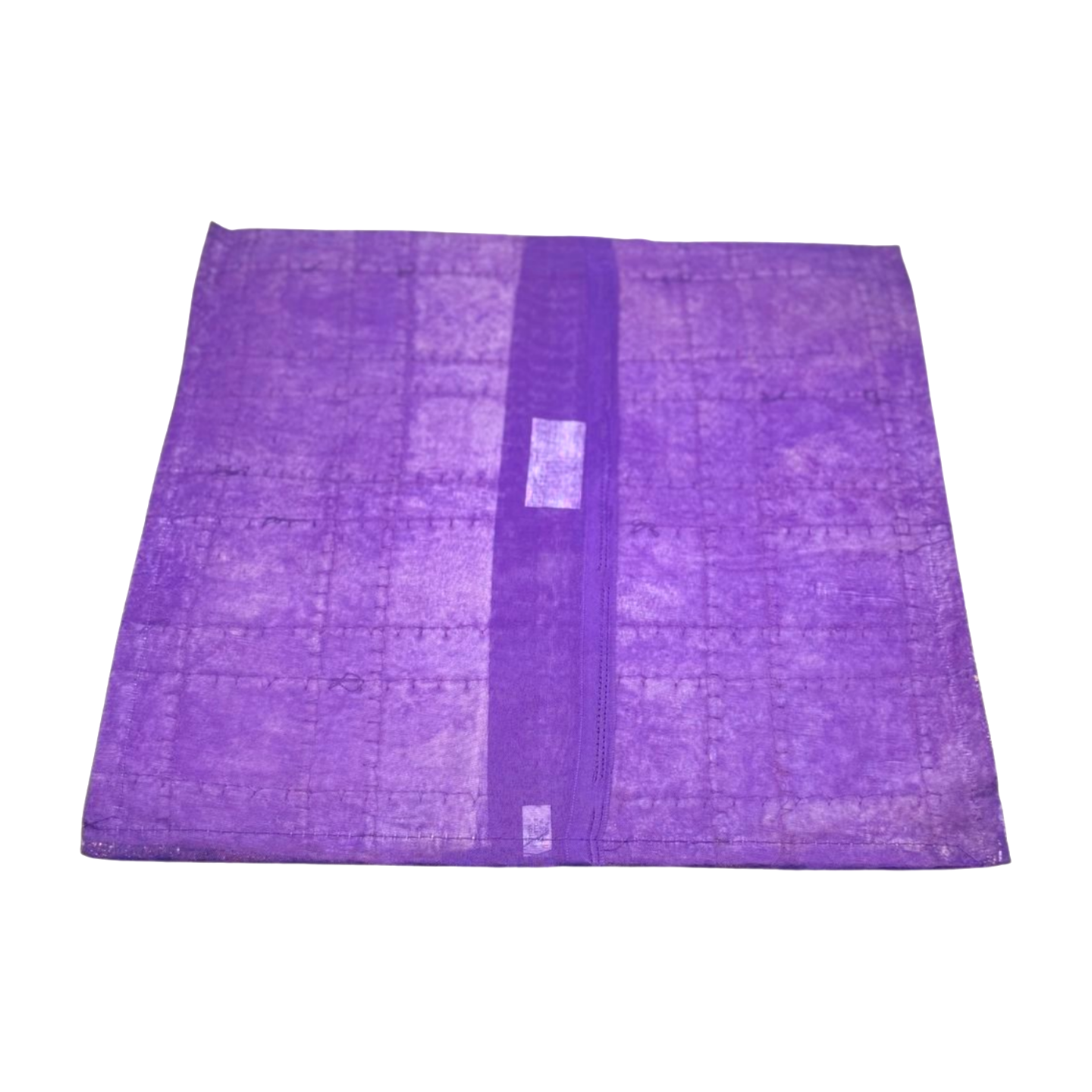 Funda de cojín étnico indio bordado patchwork MORADO