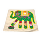 Funda de cojín étnico indio con elefante de patchwork