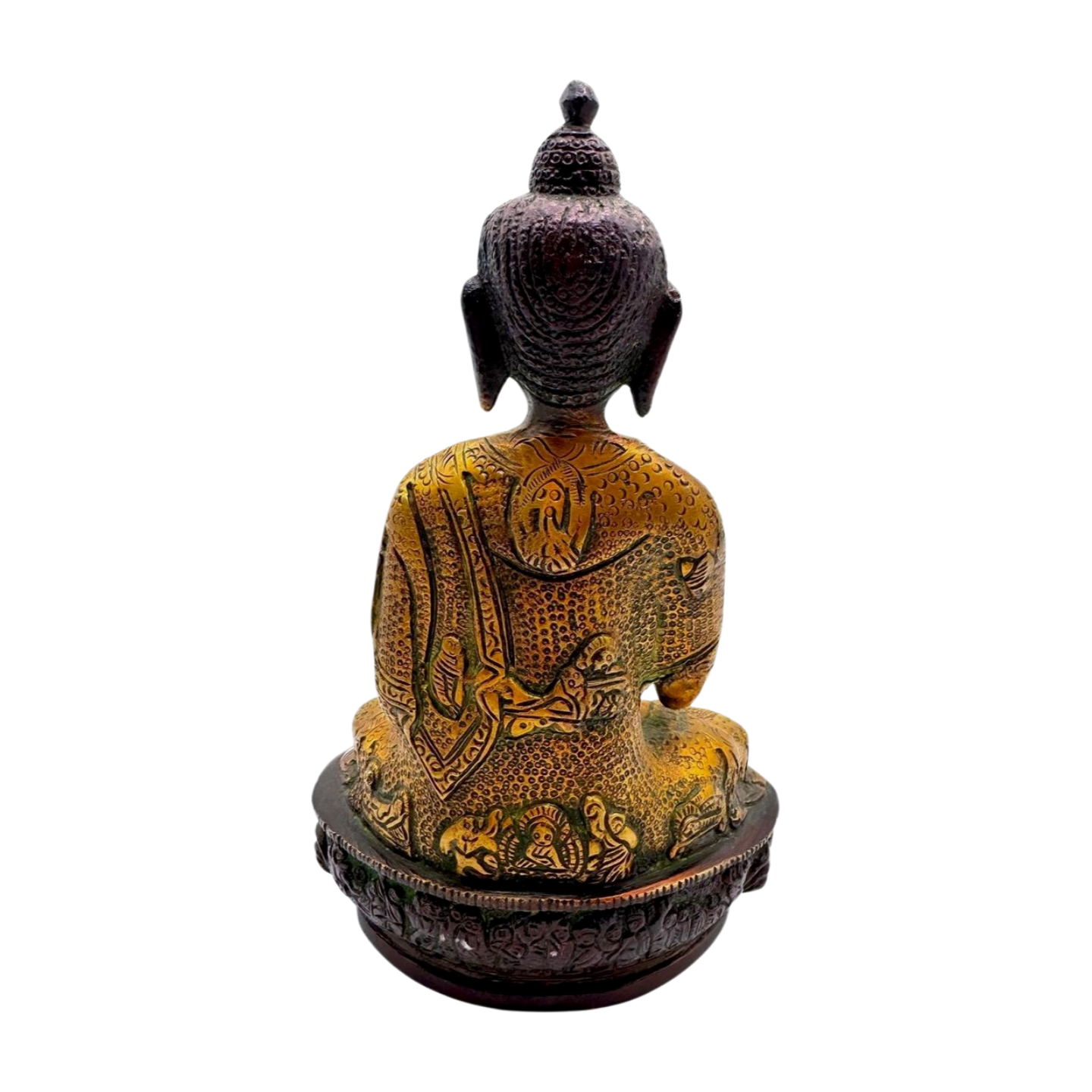 Estatua de bronce de Buda en meditación