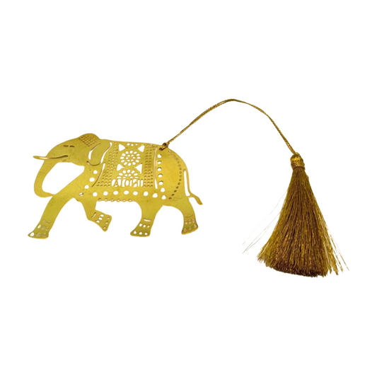 Punto de libro dorado en forma de Elefante