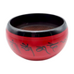 cuenco tibetano rojo de siete metales color rojo