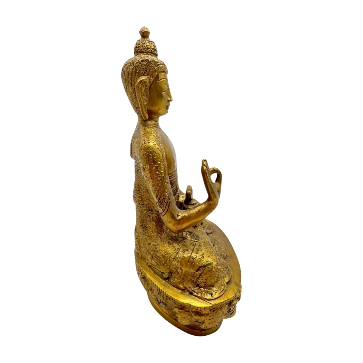 Estatua de bronce de Buda en meditación