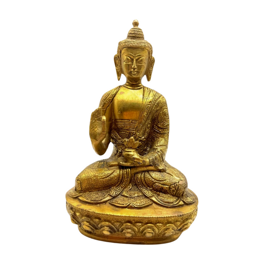 Estatua de bronce de Buda en meditación