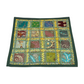 Funda de cojín étnico indio bordado patchwork VERDE BOTELLA