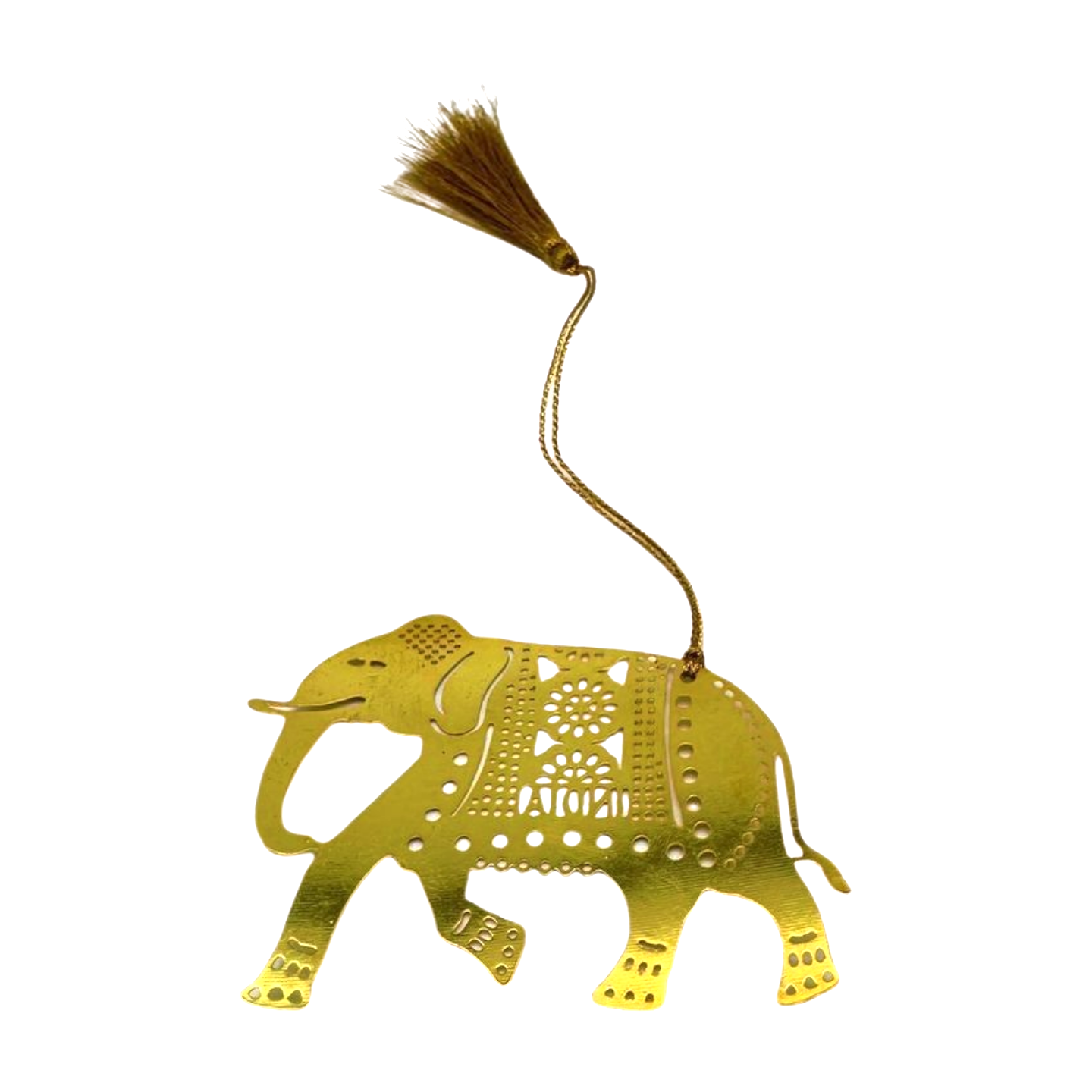 Punto de libro dorado en forma de Elefante