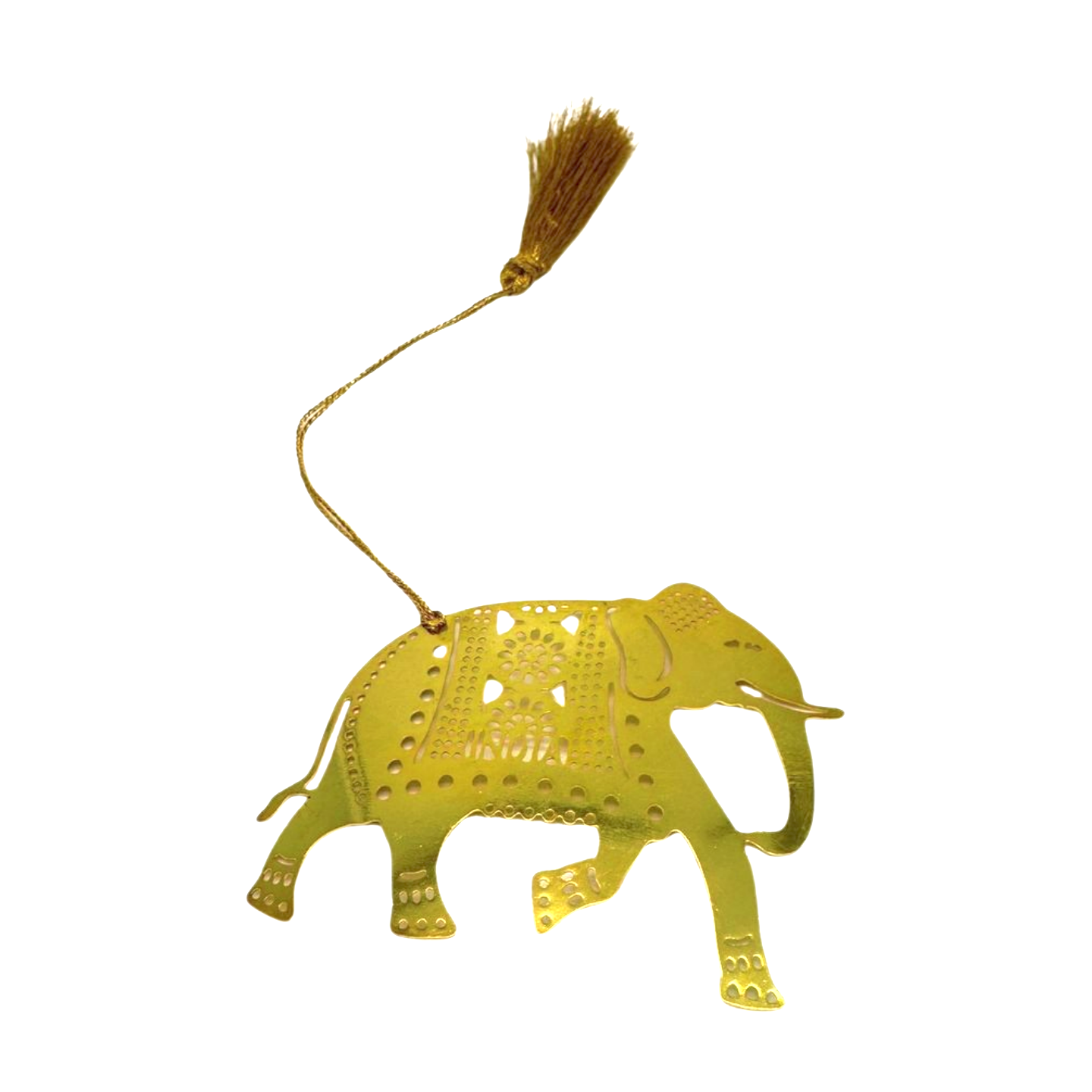 Punto de libro dorado en forma de Elefante