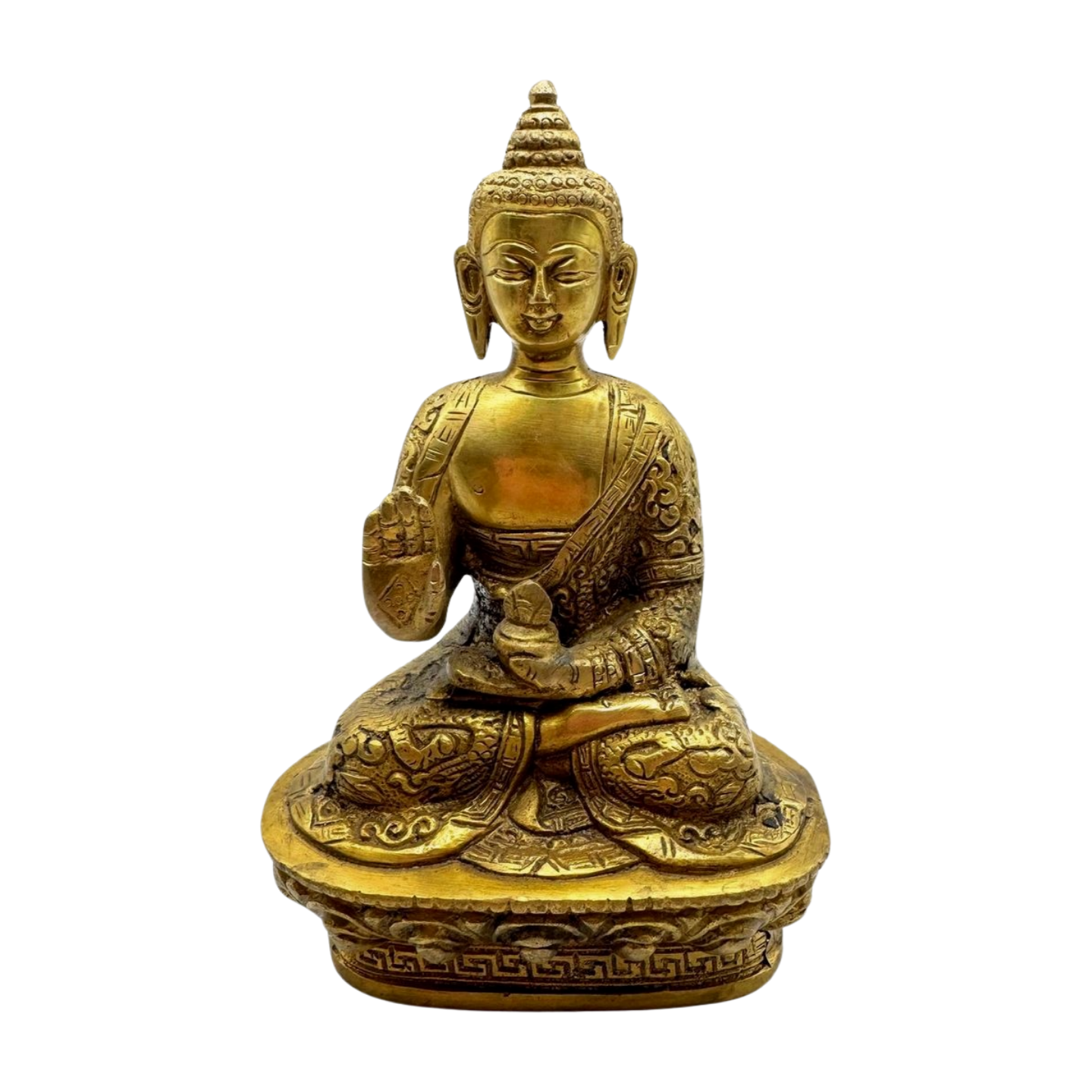 Estatua de bronce de Buda en meditación