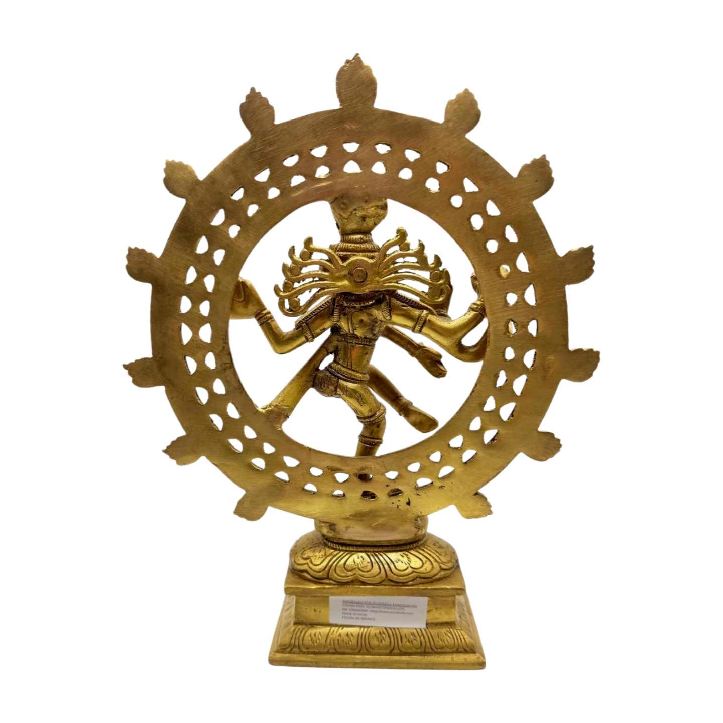 Estatua de bronce india del dios Nataraja