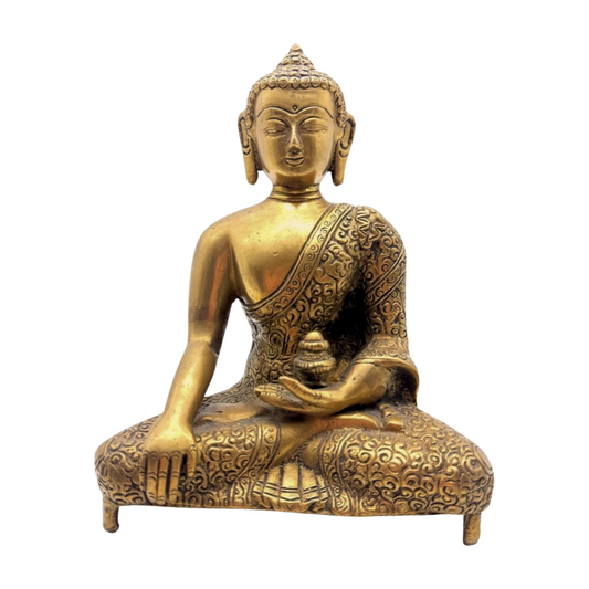 Estatua de bronce de Buda en meditación