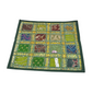 Funda de cojín étnico indio bordado patchwork VERDE BOTELLA