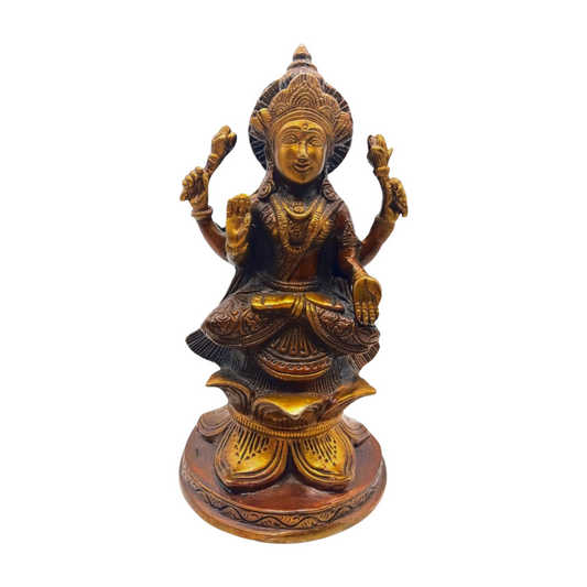 Estatua de bronce india de la Diosa Lakshmi