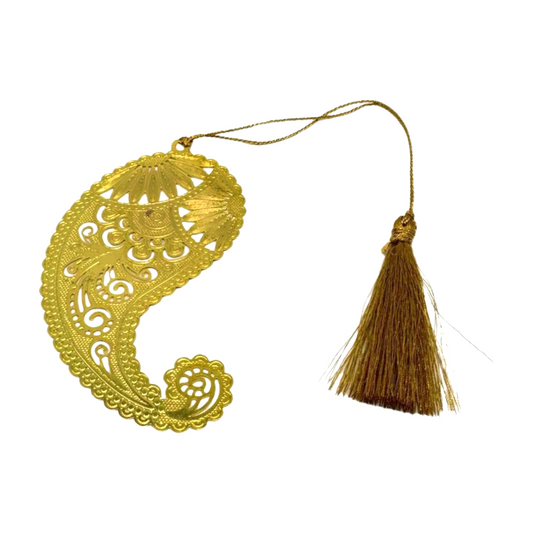 Punto de libro dorado en forma de HENNA
