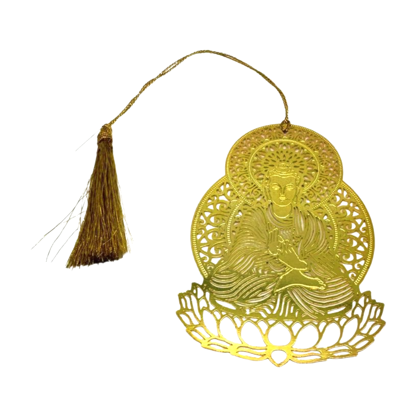 Punto de libro dorado en forma de BUDHA