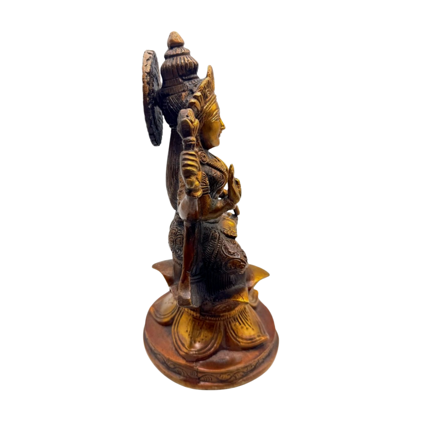 Estatua de bronce india de la Diosa Lakshmi