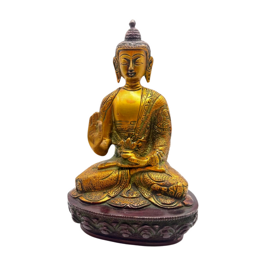 Estatua de bronce de Buda en meditación